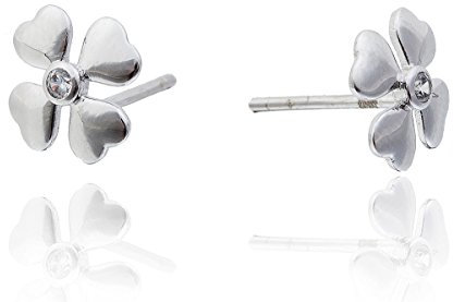 Miuno Silber 925 Damen Ohrstecker Kleeblatt Ohrringe Y0235