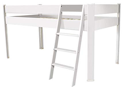 ABC MEUBLES - Halbhochbett Kinder kompakte - EVOLC90 - Weiß, 90x190