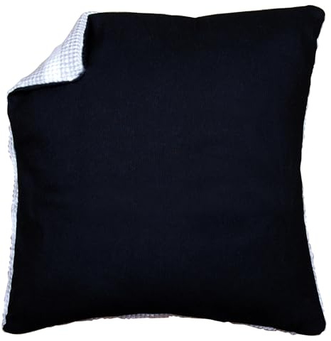 VERVACO Kissenrücken für Stickkissen SCHWARZ Kissenrückseite Handarbeit Zubehör Basteln Erwachsene ca. 45 x 45 cm Nähen DIY Sticken Kreuzstich Kissenbezug Kreatives Handwerk Nähzubehör Stoff