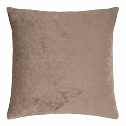 PAD - Elegance - Samt Kissen, Zierkissen, Kissenhülle - 40 x 40 cm - Farbe: Taupe - ohne Füllung
