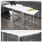Lnxp Designer Couchtisch Tisch Beistelltisch Zigon 3er Set Chrom in Weiß Hochglanz Elegant