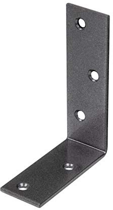 Alberts 301606 DURAVIS® Balkenwinkel | ungleichschenklig | schwarzdiamant duplexbeschichtet | Größe 75 x 100 x 30 mm
