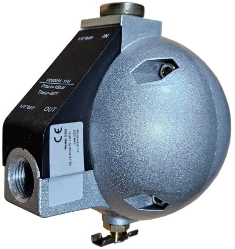 Micro Clean - Scarico condensa automatico a perdita d'aria zero (1/2), completamente automatico, per serbatoi di aria compressa, filtri, separatori, essiccatori tramite galleggiante automatico