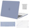 MOSISO Funda Dura Compatible con MacBook Pro 15 2019 2018 2017 2016 Touch Bar A1990 A1707 USB-C, Plástico Rígido Carcasa&Cubierta de Teclado&Protector de Pantalla&Bolsa de Accesorios, Gris Lavanda