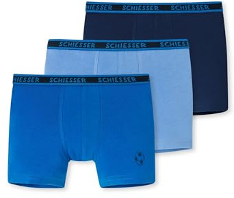 Schiesser Jungen 3 PACK Unterwäsche Boxershorts - 95/5 Organic Bio Baumwolle - Größe 92 bis 206