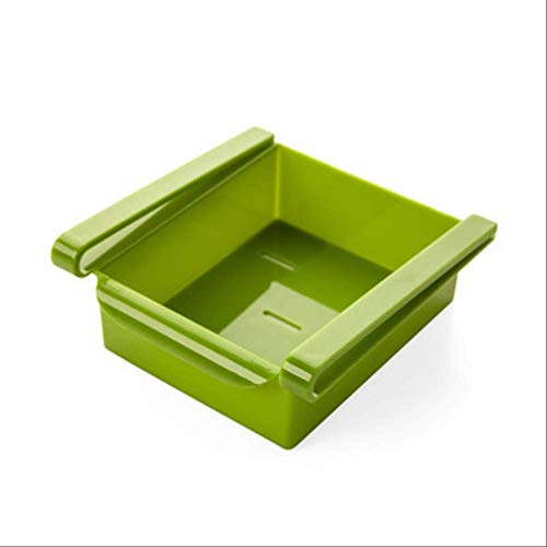 2-teiliger Kühlschrank-organizer Verstellbarer Und Dehnbarer Abstandshalter Coole Schicht Ausziehbarer Schubladenkorb Kühlschrank-lagerregal Ein grüner