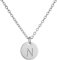 AFSTALR Damen Initialen Kette N Buchstaben Anhänger Silber Kette mit Herzen Geburtstagsgeschenk für Mädchen