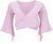 GURU SHOP Elfen Top aus Bio-Baumwolle, Top Goa-chic, Yoga Wickeltop - Rose Water, Damen, Size:S