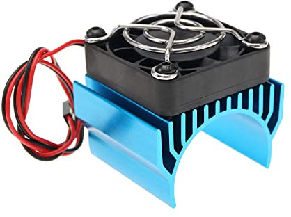 VGOL RC Motor Heat Sink with Cooling Fan for 540 550 3650 3660 RC Model Car Motor Remote Control Car Replacement Part Aluminum Alloy Blue