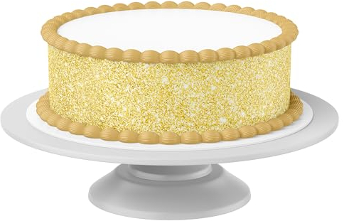 Tortenband Goldoptik (kein Glitzer) essbar - 4 Stück á 24cm x 5cm passend für Torten bis 30 cm zum mitessen - kreative Dekoration für Torten