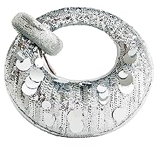 JW PEI Damen Abacus Handtaschen - Metallic Pailletten Silber