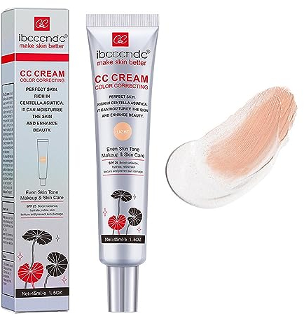 Color Correcting CC Cream With Centella Asiatica,Mehrzweck-Hauttonanpassung CC Cream Concealer Full Coverage,SPF 25 Sunscreen Moisturizing Pre-Makeup Primer Brightening for Mature Skin