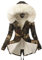 Steppjacke Damen Sweatjacke Damen Strickjacke Grobstrick Frauen Warme Camouflage GefüTtert Padded Jacke Mit Fellkapuze Herbst Winter Langarm Winddichte Outdoor Jacke Blauer Usa Jacke (Weiß, L)