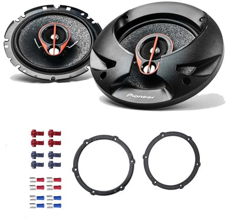 Pioneer TS-R1750S Lautsprecher mit Einbauset passend für Citroen C4 (L) Picasso Coupé 2005-2010 Türen vorne/hinten 500 Watt 165mm 3 Wege Koax