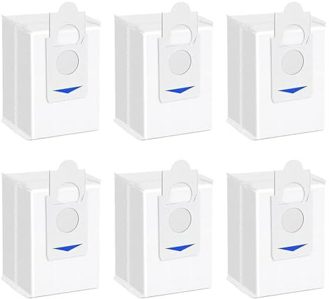 Confezione da 6 sacchetti di ricambio per la polvere per ECOVACS DEEBOT X2/X2 Omni/X2 Pro/X5 Pro/X5 Omni/DEX86 Robot aspirapolvere, stazione di svuotamento automatico DDB030025