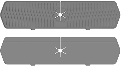 Protector contra Salpicaduras para Fregadero de Cocina, Alfombrilla de Silicona Grande para Recoger Agua, Almohadilla de Drenaje para Fregadero Detrás del Grifo para Encimera de