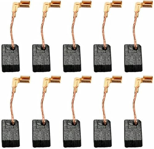 YUETTYY 10 cepillos de carbono CB459 para amoladora angular Makita GA5030 GA4530R GA4534 JS1000 GA5030 TM3000C PJ7000, color negro
