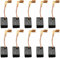 YUETTYY 10 cepillos de carbono CB459 para amoladora angular Makita GA5030 GA4530R GA4534 JS1000 GA5030 TM3000C PJ7000, color negro