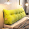 HLTQL Lesekissen FüR Bett Und Sofa，StüTzkissen RüCken Bett，Kissen Bett RüCkenlehne，Lendenkissen Bett，RüCkenkissen FüR Sofa，Kordsamt Keilkissen Sofa(3green,120cm)