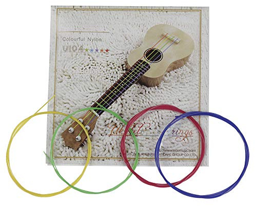 COMETX Cuerdas para ukelele de color negro, de nailon, 4 unidades