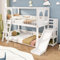 FEZTOY Etagenbett mit Rutsche Kinder Bett mit Regalen, Kinderbetten Funktionsbett Etagenbett Stockbett Kinderhochbett Jugendbett, ohne Matratze