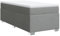 vidaXL Boxspringbett mit Matratze, Bett mit Bettfüße Matratzenauflage, Einzelbett für Schlafzimmer, Polsterbett Bettgestell Lattenrost, Hellgrau 90x200cm Stoff