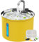 COSYLE Katzenbrunnen Edelstahl, 3.2L Trinkbrunnen Mit Wasserstandsfenster Und LED-Licht, Super Leise Mit 2 Aktivkohlefiltern, Geeignet Für Katzen