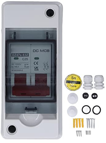 2P Photovoltaikanlage, DC1000V 2P 25A Schaltleistung DC-Trennschalter, DC-Solarpanel-Trennschalter für Solar-PV-Häuser, Batterie