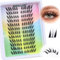 Manga Lashes Cat Eye Lashes 72pcs Extension Cils Individuels Faux Cils Individuel C Curl Cluster Lashes Extension De Cils Lash Clusters Cils a Cils Extension by Obeyalash
