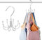 2 Piezas Organizador Cinturones Corbatero Rotación de 360 Grados Perchero para Cinturones,Metal Duro Ahorrar Espacio,Colgador de Bolsos para Calcetines para Corbatas,Bufandas,Chales(Plata)
