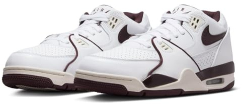 NIKE FQ8256-100 AIR Flight '89 Low Men White/Burgundy Crush-Phantom UK 7