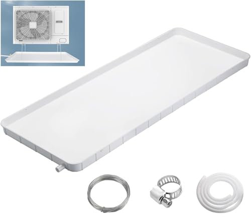 Vassoio Condensa Climatizzatore Vaschetta Raccogli Condensa in Plastica con Scarico et Tubo Flessibile da 4m, bacinella di Scarico per condizionatore 1-2P per Interna/Esterna per Condizionatore D'ari