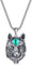 MOPZIJA pendentif homme,collier viking,Collier Vikings Pendentif,collier homme acier inoxydable,colliers pour homme,collier tête de loup,Bijoux Protection Porte Bonheur Amulette avec Chaîne