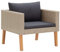 Xichuzi 1-Sitzer-Gartensofa mit Auflagen Poly Rattan Beige, Gartenlounge, Garden Sofa, Balkonmöbel, Gartenmöbel, Loungemöbel - 310219