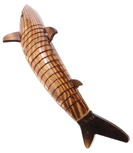 MAGICLULU Holz Hai Modell Hai Figur für Tischdekoration Kleines Holz Meerestier Ornament für Schlafzimmer Wohnzimmer