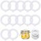 GIDWRIY 12 Pcs Joint Bocaux Silicone 70x97mm Blanc,Joints de Bocal de Remplacement,Joint en Silicone pour Bocal Le Parfait,Joints D'étanchéIté pour Bocal Mason,Joints Bocaux Sterilisation pour Verre