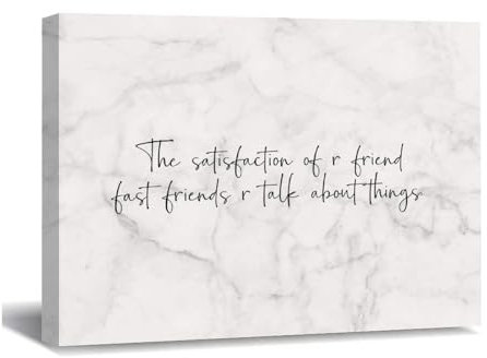 LUIJORGY Kunstdruck auf Leinwand, Motiv The Satisfaction of R Friend Fast Friends R Talk About Things, Kunstdruck, Poster, Dekoration für Wohnzimmer, Schlafzimmer, Büro, Café, Club, neues Zuhause,
