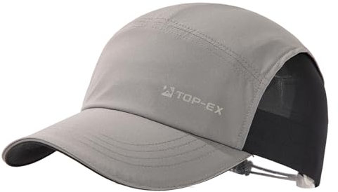 TOP-EX Baseball Cap Herren Damen mit Atmungsaktivem Mesh Running Caps Sonnenschutz Sommerkappe Sonnenhut Basecap Sports Laufkappe Grau M/L