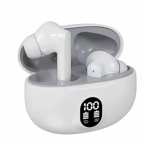 Auricolari Bluetooth 5.4, Cuffie Wireless con Display LED, Custodia di Ricarica Type-C, 4 Ore di Riproduzione, 300mAh