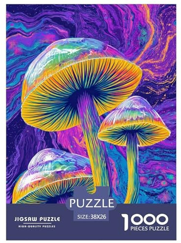 Fantasy-Pilz, 1000 Teile, Familienspiel, beeindruckend, bunt, Farbherausforderung, für Erwachsene und Kinder, 38 x 26 cm, 1000 Stück