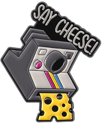 Broche amusante pour appareil photo - Accessoire de voyage compact pour sac, veste ou écharpe - Cadeau créatif pour amateur de photo - En alliage, taille unique, Comme décrit