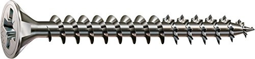 SPAX Universalschraube aus Edelstahl rostfrei A2, 3,0 x 25 mm, 200 Stück, Kreuzschlitz Z1, Senkkopf, Vollgewinde, 4CUT, 1087000300253