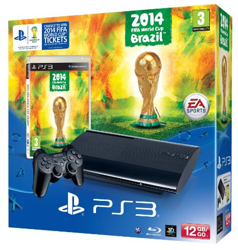 Sony PS3 12GB Console with FIFA World Cup 2014 Game (PS3)