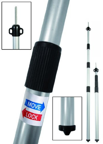 Bo-Camp - Mât de tente/bâche - Téléscopique - 83-230 cm