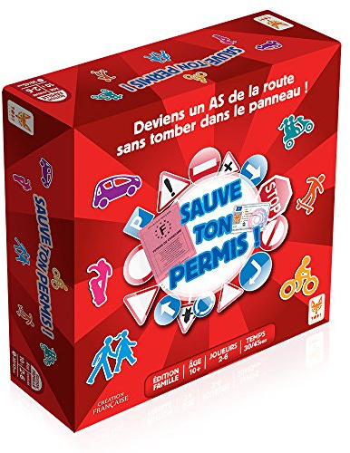 TOPI GAMES - Sauve Ton Permis – Gesellschaftsspiel – Brettspiel – Familie – ab 10 Jahren – 2 bis 6 Spieler – PER-219001 – französische Version