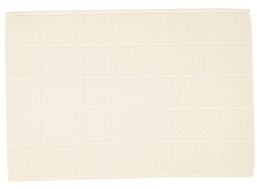Frottier-Badvorleger-60x100 cm, Uni-Karofond, Champagner