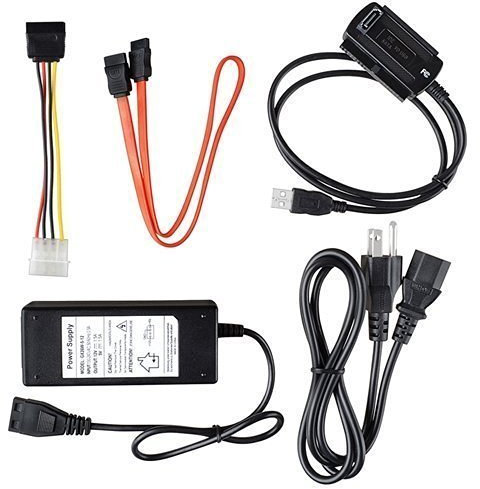 Generic SATA/PATA/IDE Drive to USB 2.0 Adapter Converter Cable 2.5/3.5 Inch Hard Drive/5 inch Optical Drive External AC Power Adapter