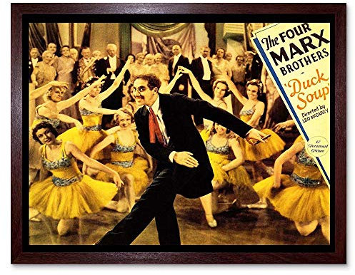 Wee Blue Coo Movie Film Duck Soup Marx Brothers Comedy Musical Groucho USA Art Print Framed Poster Wall Decor Kunstdruck Poster Wand-Dekor-12X16 Zoll