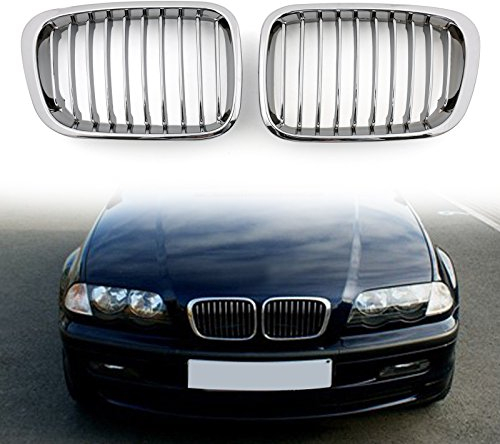 Artudatech Auto Kühlergrill, Frontgrill Kühlergrill Gitter Ersatz Grill Grille Stoßstangengrill für B M W E46 3 Serie 4 Türer 1998 1999 2000 2001