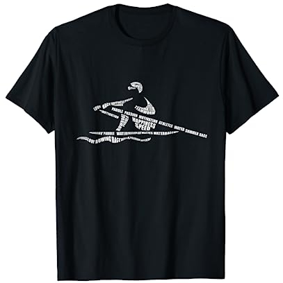Rudern Kajak Wordart Ruderboot Ruderer T-Shirt